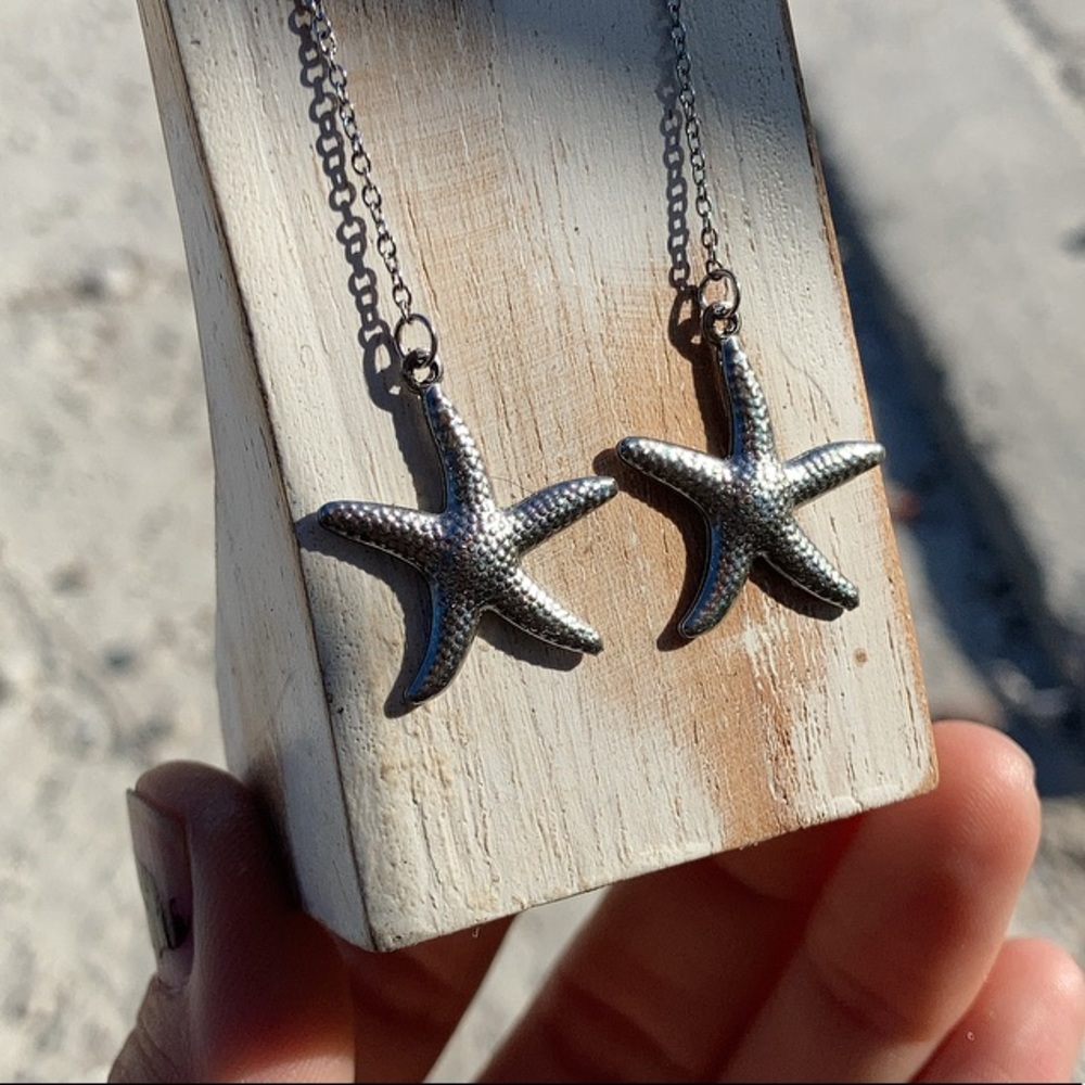 Starfish Summer Thread Earrings